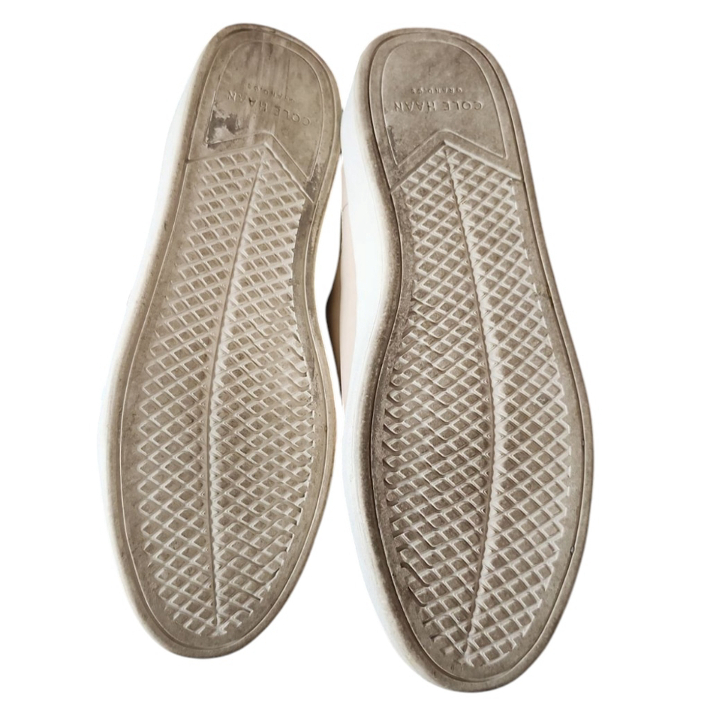 Women's Cole Haan Grandpro Monk Strap Sneaker Cream Beige Gold Buckle Sz 8.5 - Picture 4 of 5